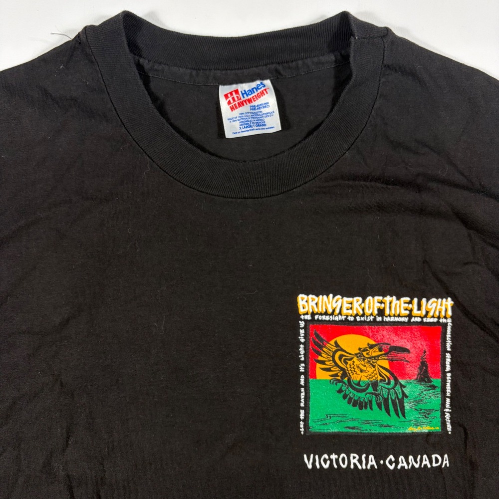 Graphic Tee Victoria Canada Mens XL Vintage USA Single Stitch Bringer of Light
